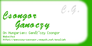 csongor ganoczy business card